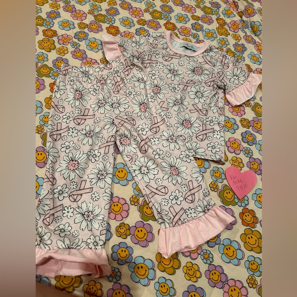 Millie Colly’s Closet Toddler/Kids Breast cancer awareness pajamas